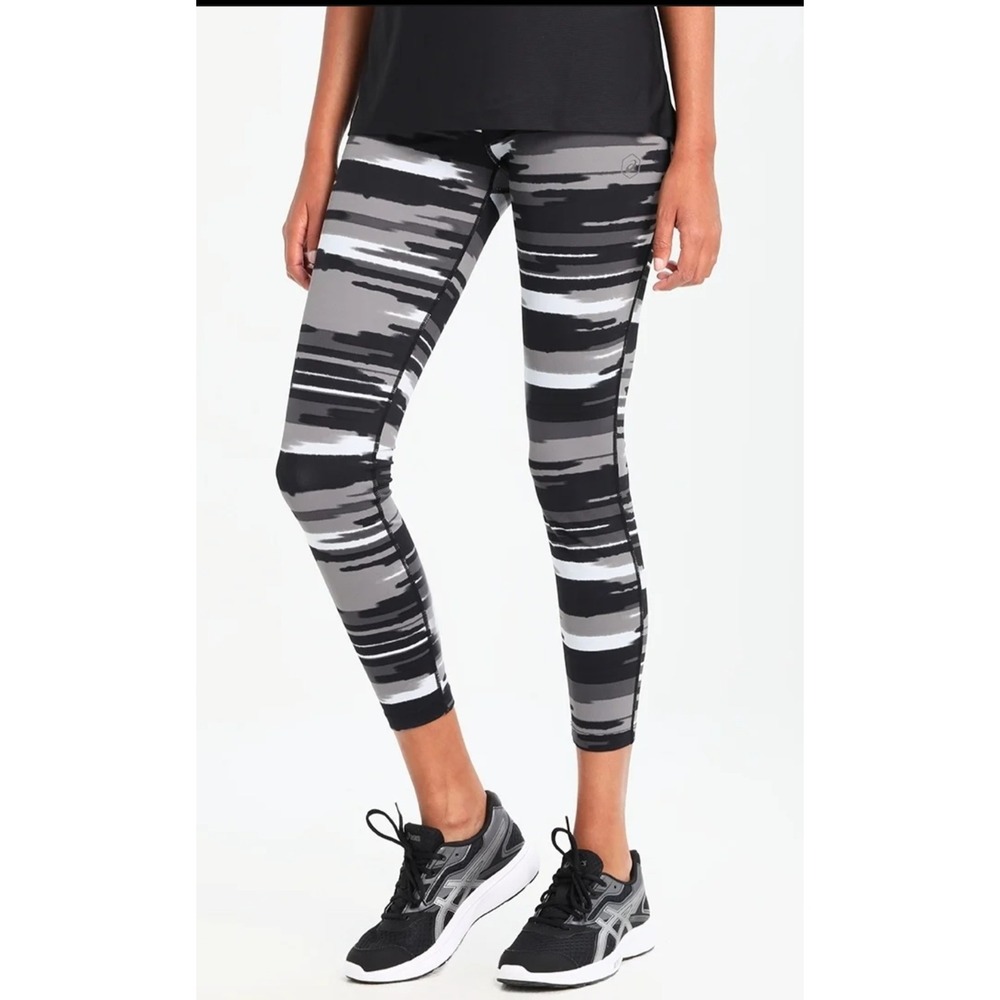 Everlast‎ Sport Womens Gray Black Abstract Print Leggings Size S/P Activewear